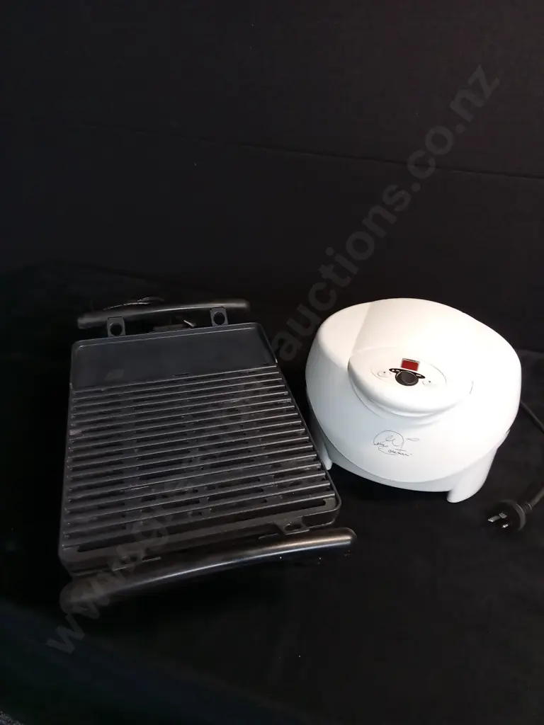 WORKING GEORGE FOREMAN ROASTER OVEN AND BREVILLE GORMET HEALTH ELECTRIC GRILL Image 1++