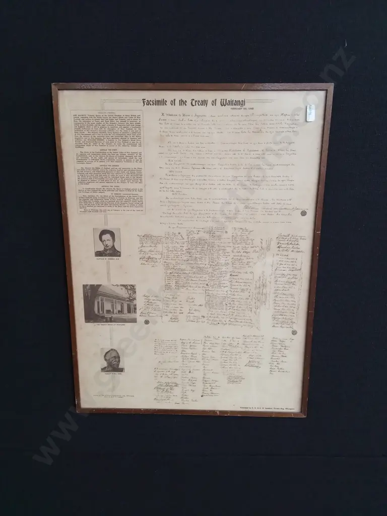 FACSIMILE OF THE TREATY OF WAITANGI Image 1++