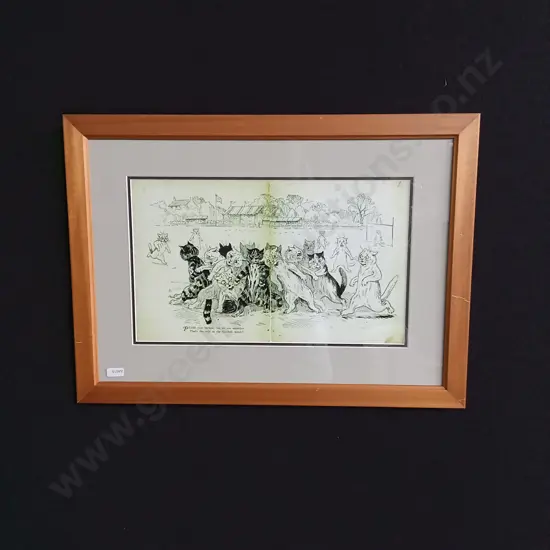 FULL OF FUN BOOK 1908 ORIGINAL ILLUSTRATION BY LOUIS WAIN