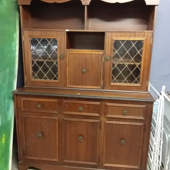 2 PIECE MID-CENTURY DISPLAY CABINET