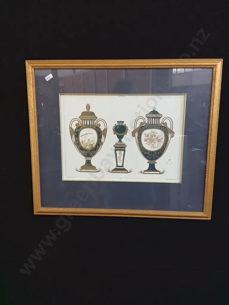 FRAMED PRINT OF SÈVRES PORCELAIN VASES Image 1++