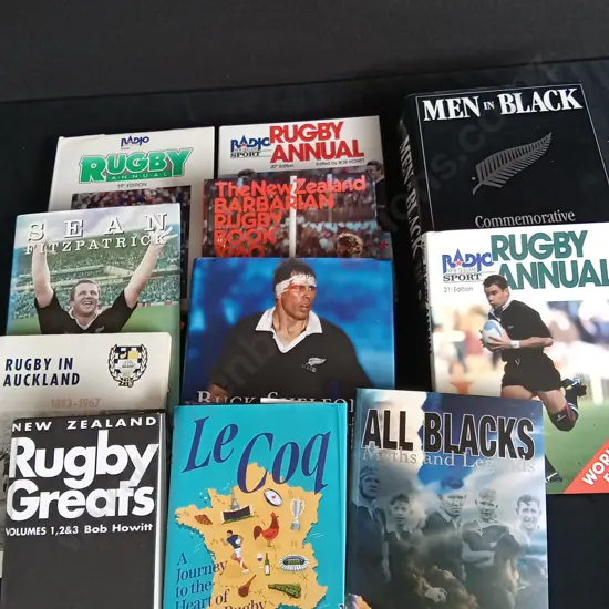 ASSORTED RUGBY BOOKS X 11