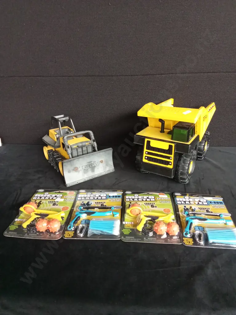 2 TONKA TOYS AND 4 MICRO BLASTERS Image 1++