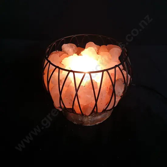 CRYSTAL ENERGY CAGED HIMALAYAN SALT LAMP