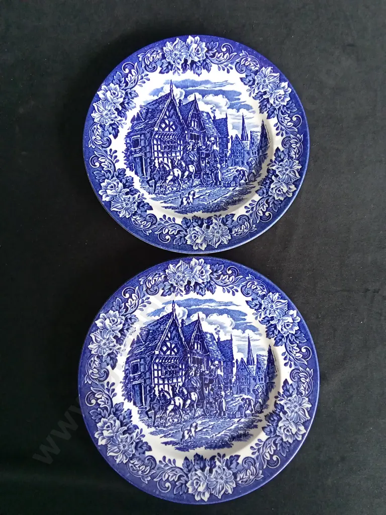 ENGLISH IRONSTONE PLATE DICKENS SERIES PLATES X 2 Image 1++