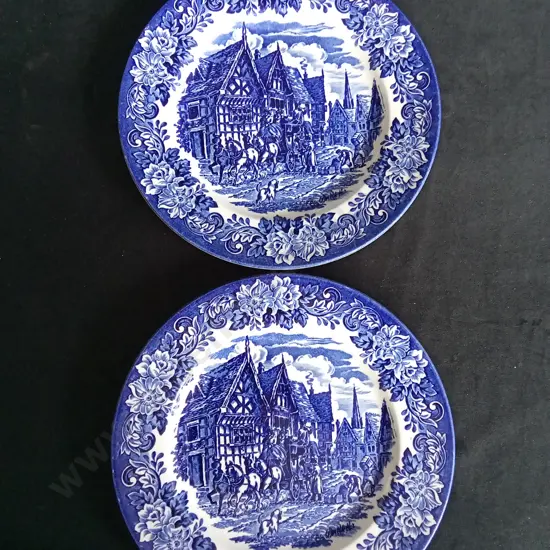 ENGLISH IRONSTONE PLATE DICKENS SERIES PLATES X 2