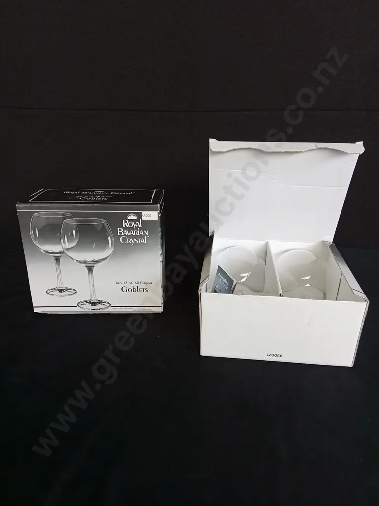 ROYAL BAVARIAN CRYSTAL GOBLETS X 4 Image 1++