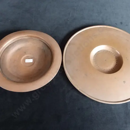COPPER/BRASS BOWLS X 2