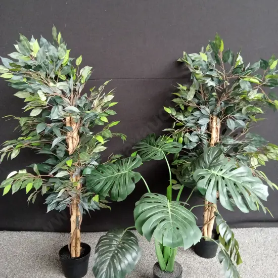 ARTIFICIAL POTTED PLANTS X 3