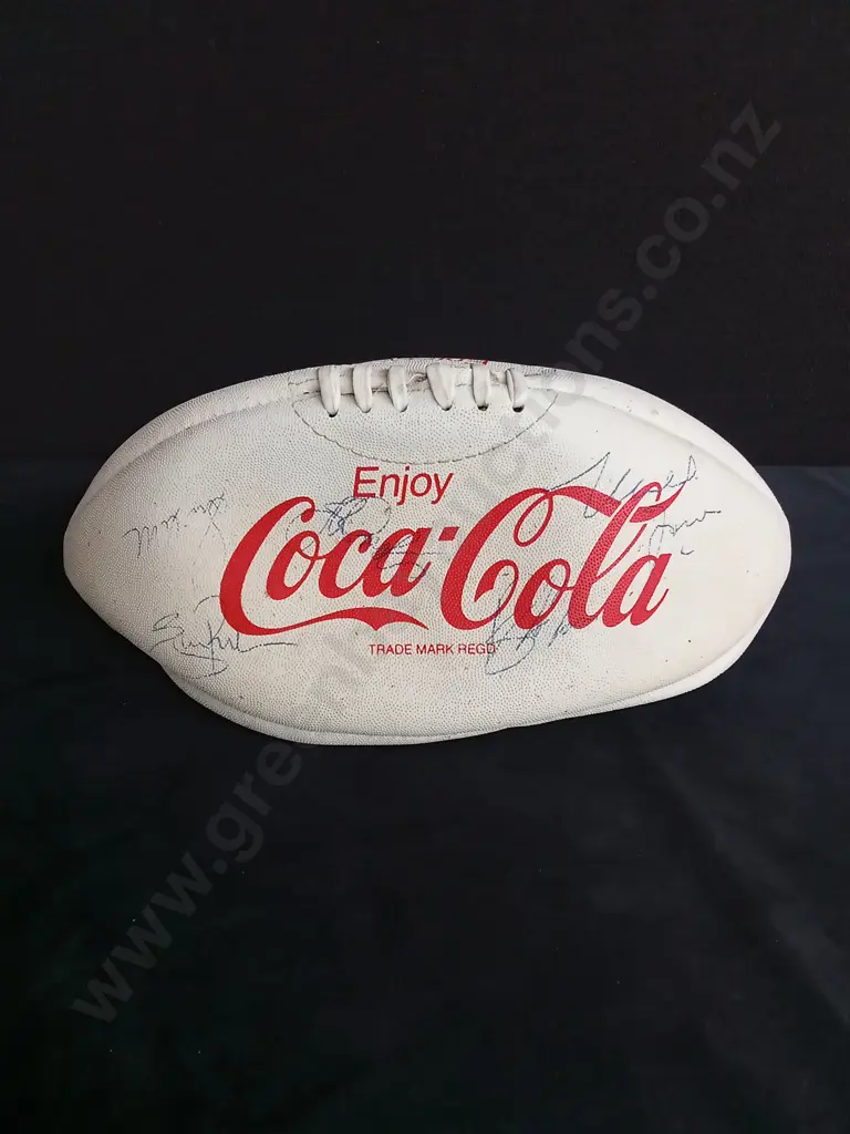 SIGNED RUGBY BALL EARLY 90'S ERA SIGNATURES INCLUDING JONAH LOMU, ANDREW MEHRTENS, Image 1++