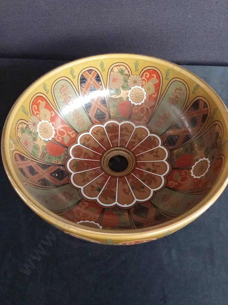 DECORATIVE PORCELAIN COUNTERTOP BASIN ROUND DIAMETER WIDTH 410-420MM HEIGHT 150~160MM Image 1++