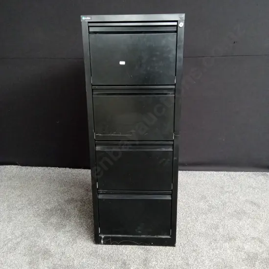 BLACK FILING CABINET