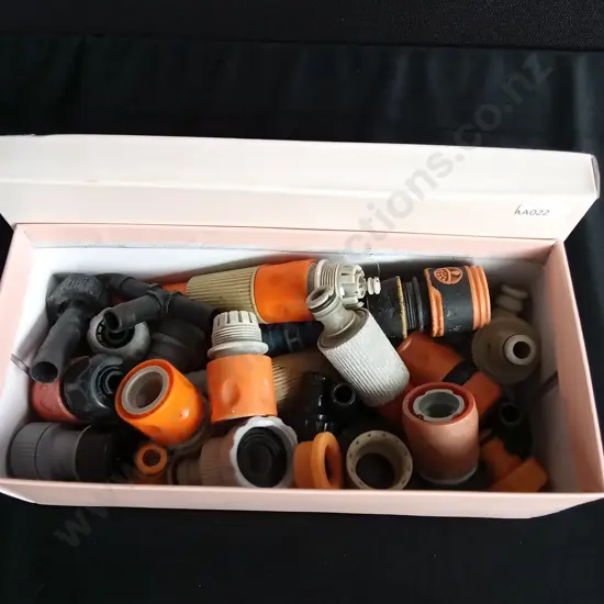 SMALL BOX OF HOSE FITTINGS