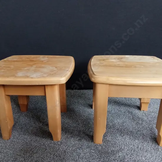 2 WOODEN LAMP TABLES