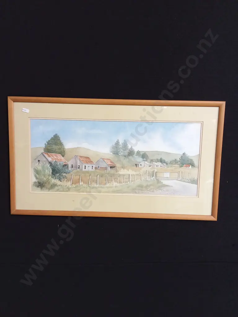 FRAMED WATERCOLOUR PAINTING BY MARLENE M Image 1++