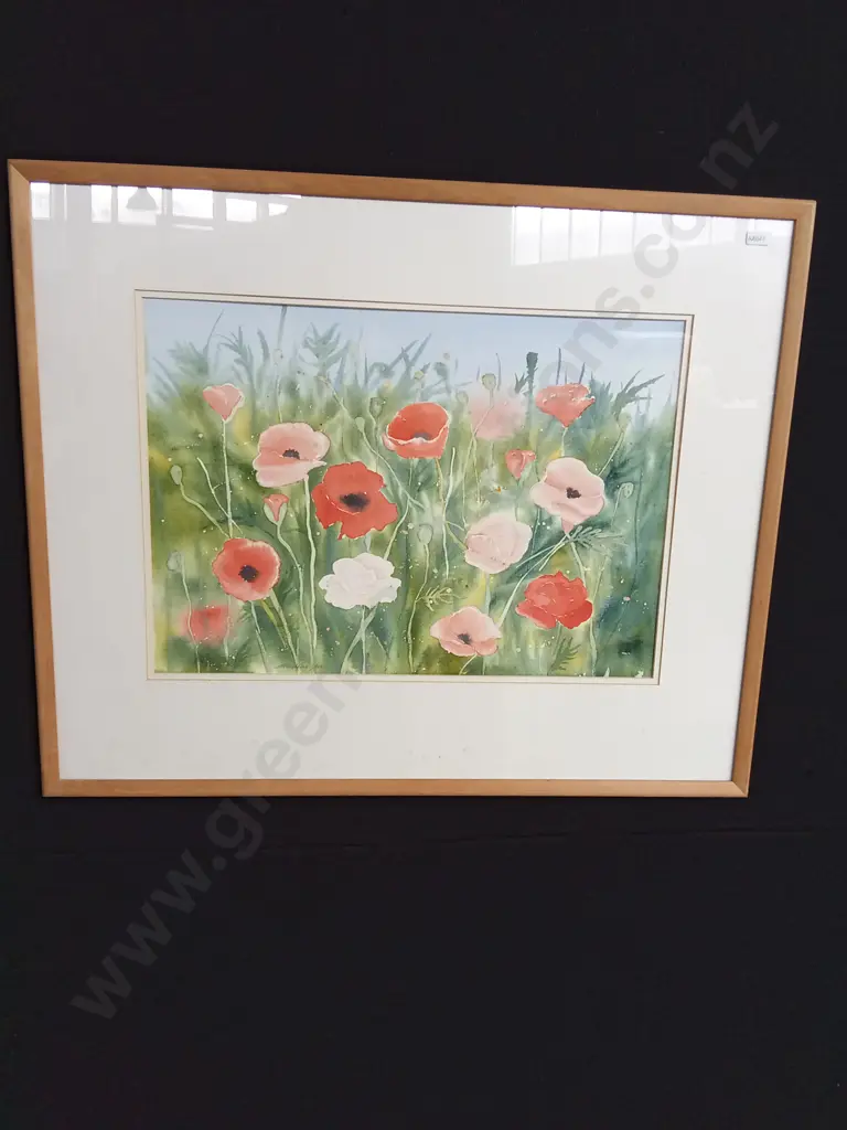 WATER COLOUR FRAMED PAINTING - MARLENE MILVERTON 1990 Image 1++