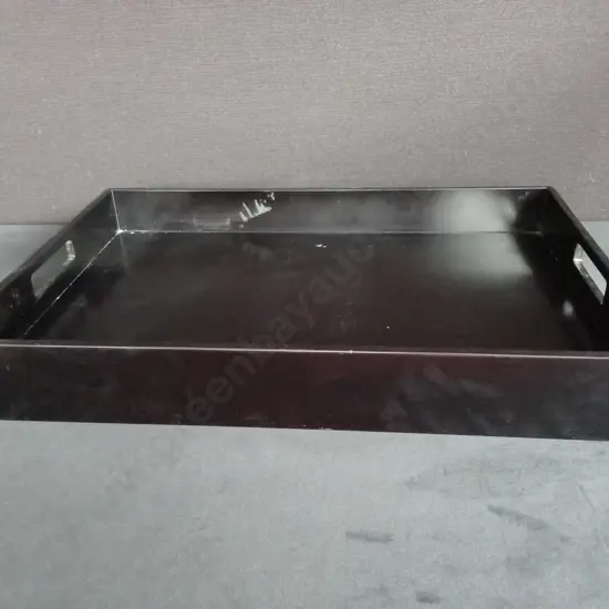 BLACK WOODEN TRAY L60CM X W40CM