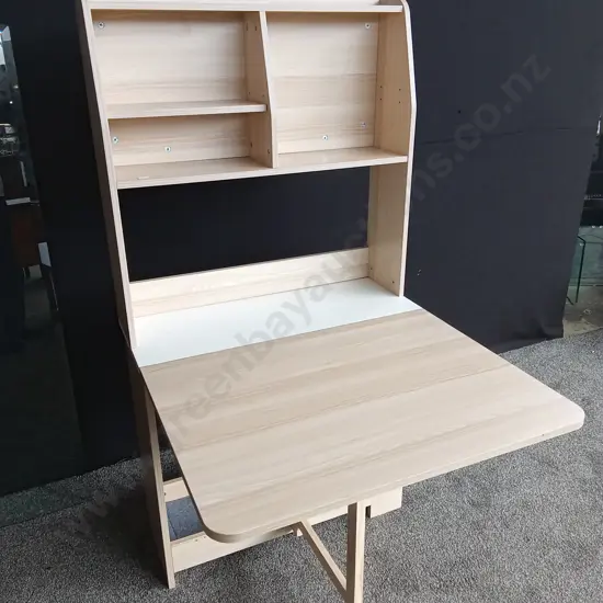 2 PIECE WOODEN DESK H1.54m L80CM D91CM