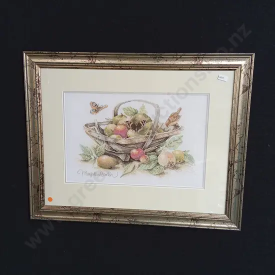 FRAMED MARJOLEIN BASTIN CROSS STITCH SUMMER FRUIT