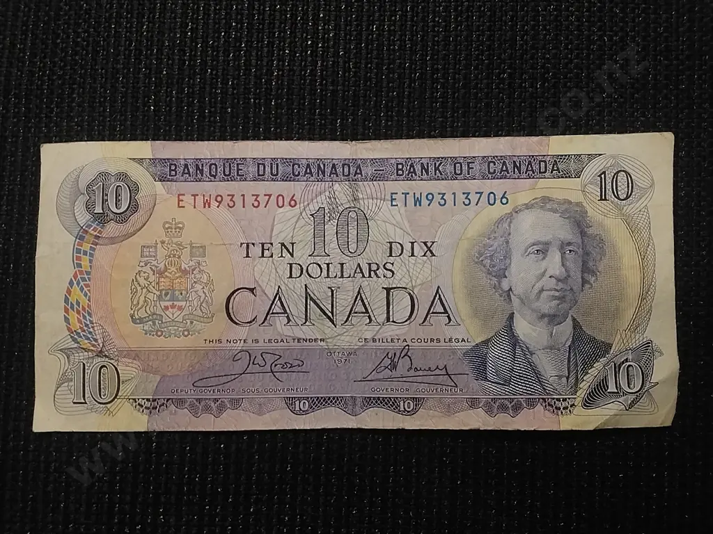 1 X 1971 CANADIAN $10 BANK NOTE (SCENES OF CANADA SERIES) Image 1++