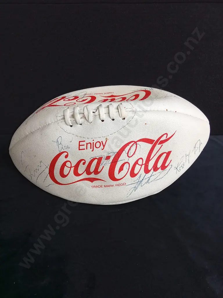SIGNED RUGBY BALL EARLY 90'S ERA SIGNATURES INCLUDING JONAH LOMU, ANDREW MEHRTENS, Image 1++