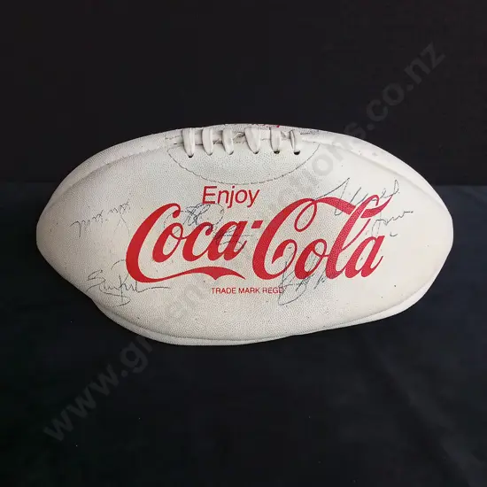 SIGNED RUGBY BALL EARLY 90'S ERA SIGNATURES INCLUDING JONAH LOMU, ANDREW MEHRTENS,