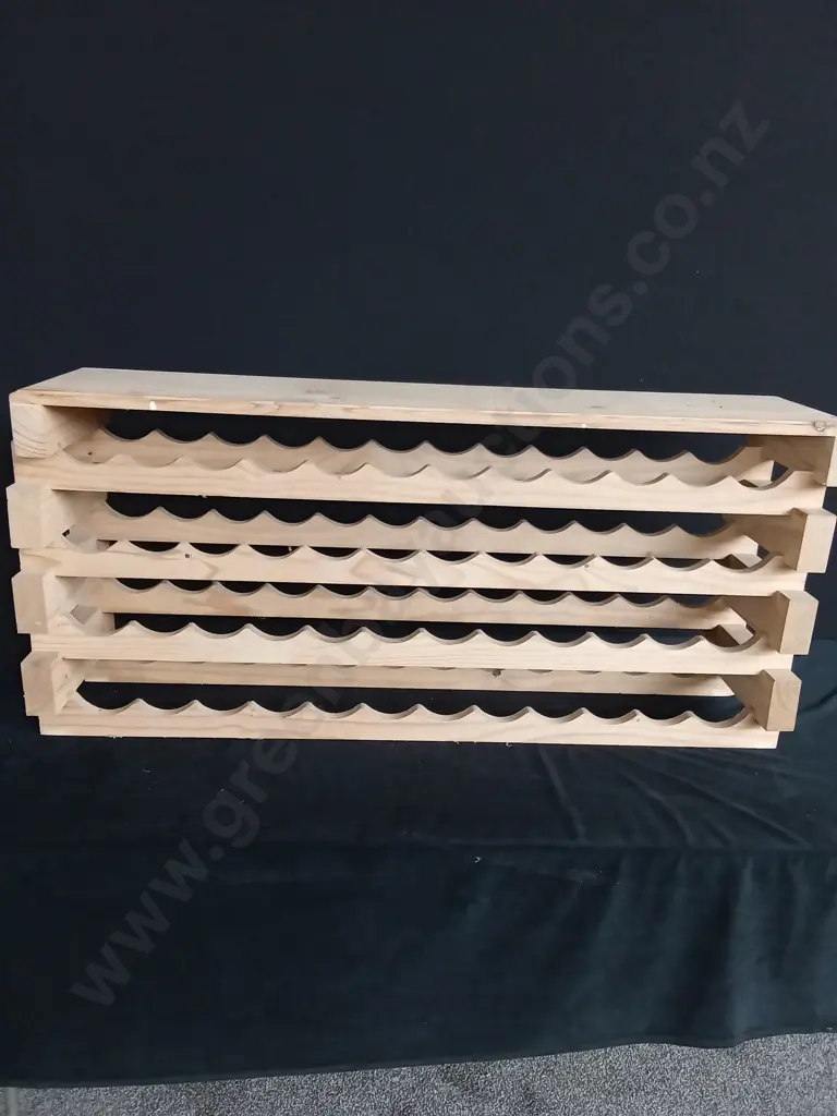 WOODEN 48 BOTTLE WINE RACK L 119CM X H 65CM Image 1++