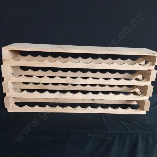WOODEN 48 BOTTLE WINE RACK L 119CM X H 65CM