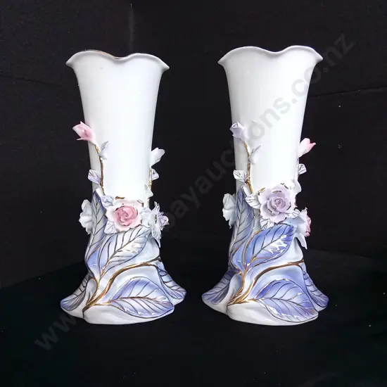 SET OF TWO PORCELAIN VASES
