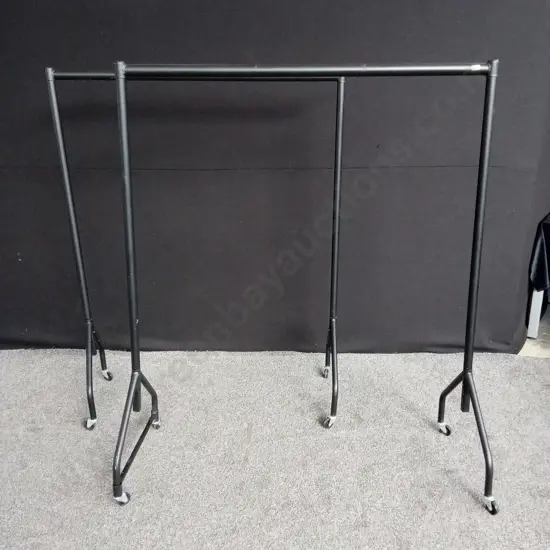 PAIR OF BLACK CLOTHING RACKS