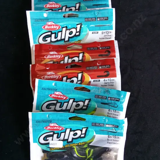 6 X GULP SOFT BAIT PACKS