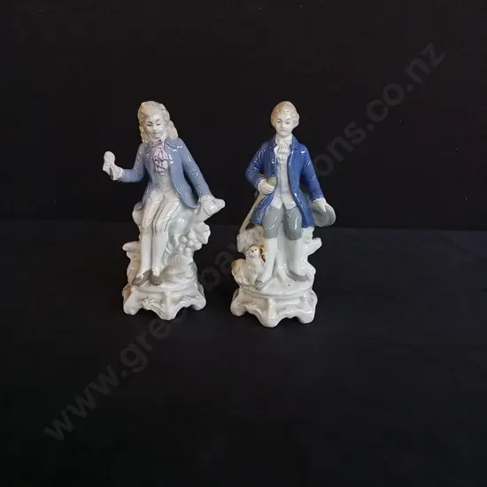 SET OF VINTAGE GERMAN GENTLEMAN AND LADY FIGURINES