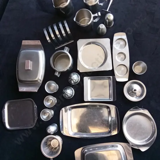 VINTAGE STAINLESS STEEL KITCHEN SET