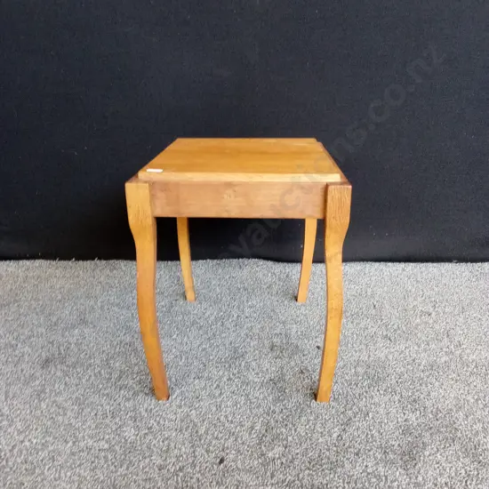 WOODEN SIDE TABLE L14CM H17CM D17.5CM