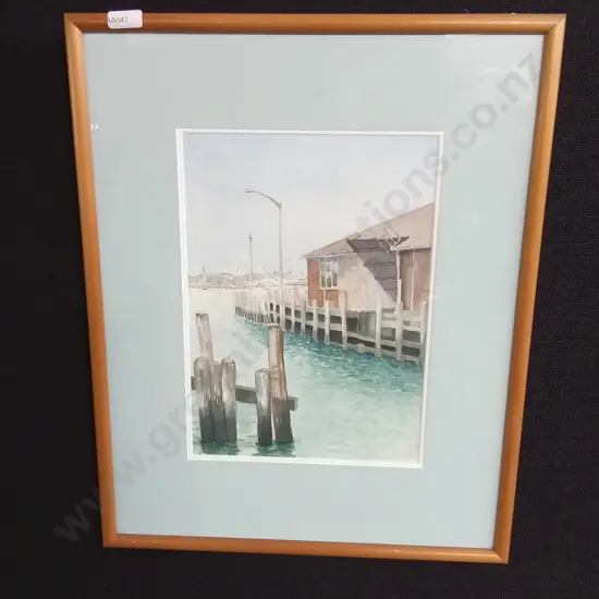 FRAMED ORIGINAL WATERCOLOUR PAINTING OF DEVONPORT