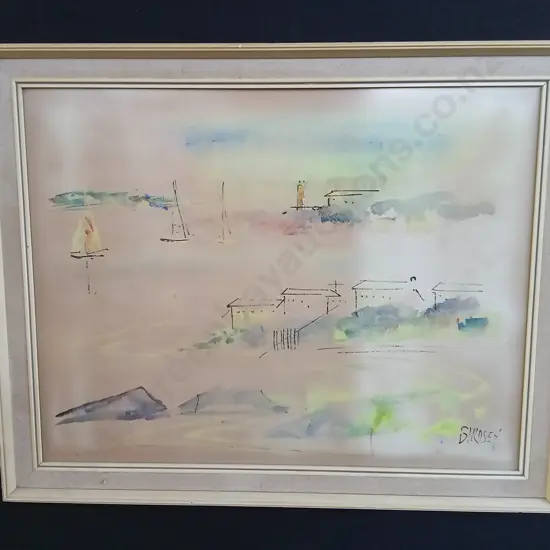 FRAMED ALFRED BIRDSEY PAINTING