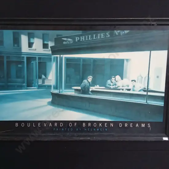 FRAMED BOULEVARD OF BROKEN DREAMS POST BY GOTTFRIED HELNWEIN
