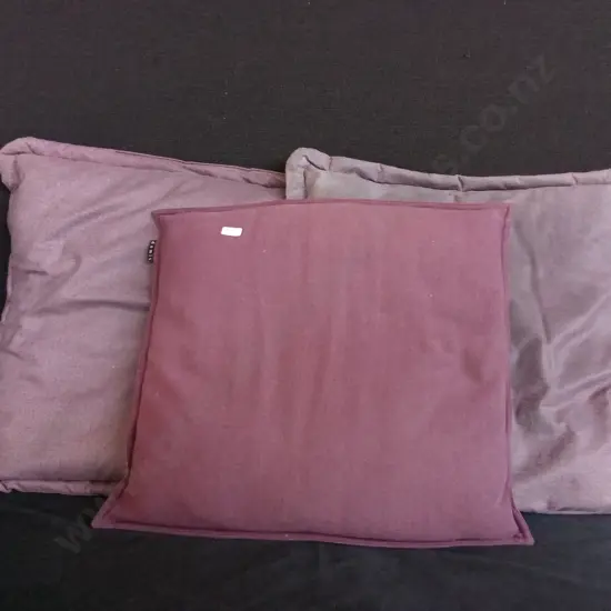 3 PURPLE CUSHIONS