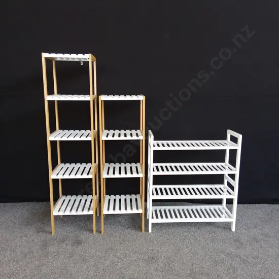 SET OF 3 SHELVING UNITS
