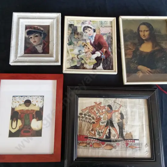 5 FRAMED ARTWORKS
