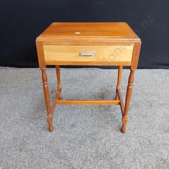 WOODEN SIDE TABLE WITH DRAWER L21CM H26CM D16CM