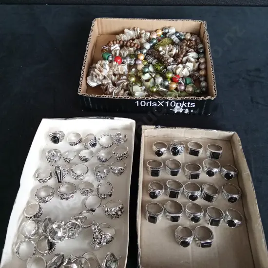 3 BOXES OF COSTUME JEWELRY