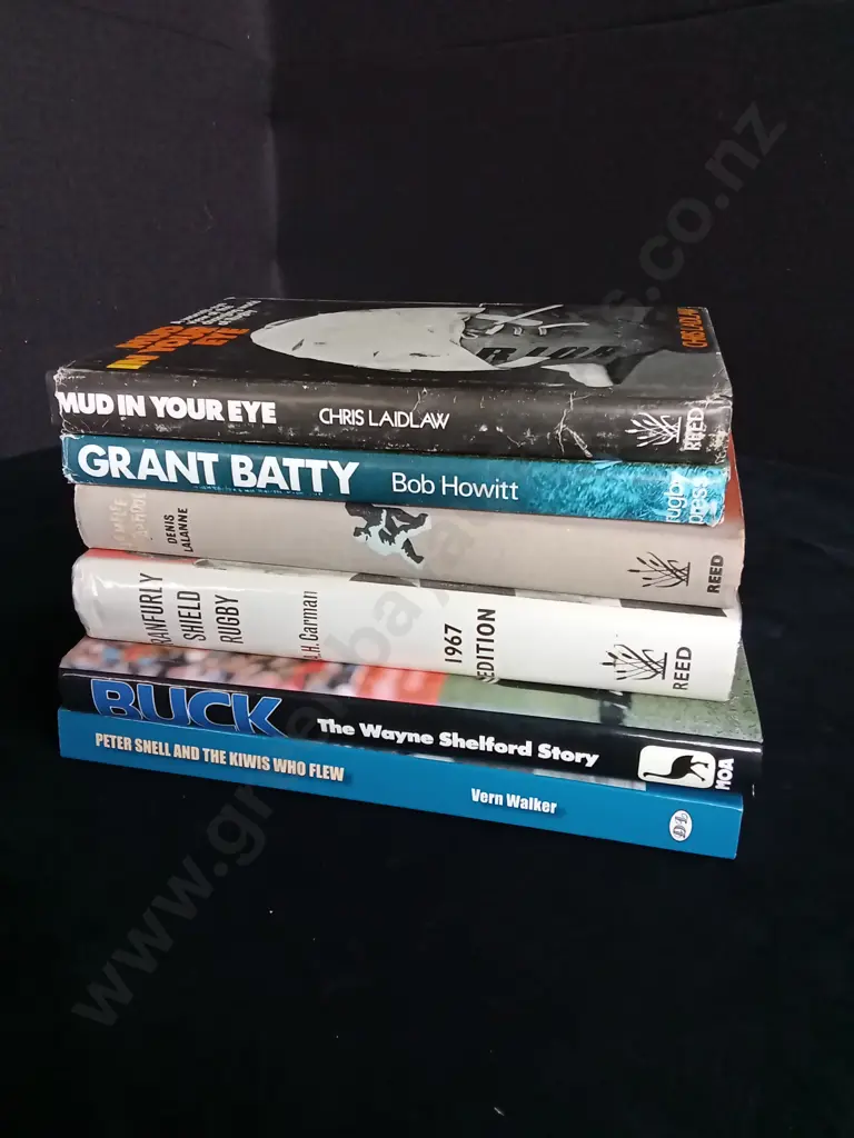 6 NEW ZEALAND SPORTS BOOKS RUGBY AND RUNNING Image 1++