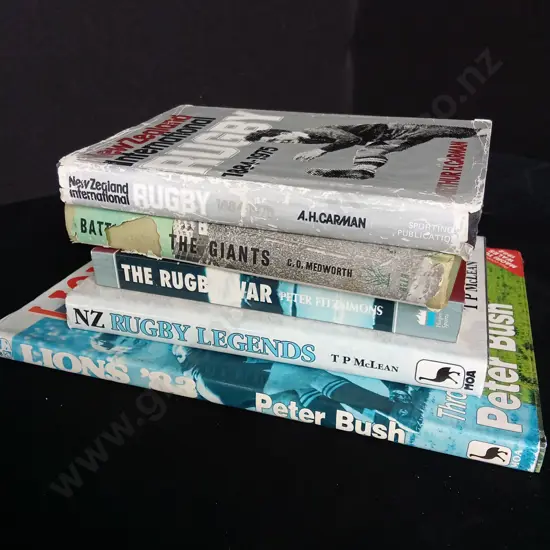 5 NEW ZEALAND RUGBY BOOKS