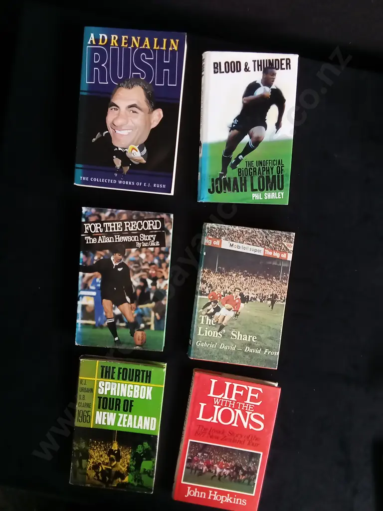 6 NEW ZEALAND RUGBY BOOKS Image 1++
