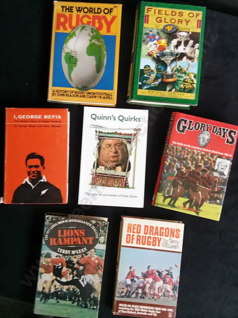 7 ASSORTED RUGBY BOOKS Image 1++