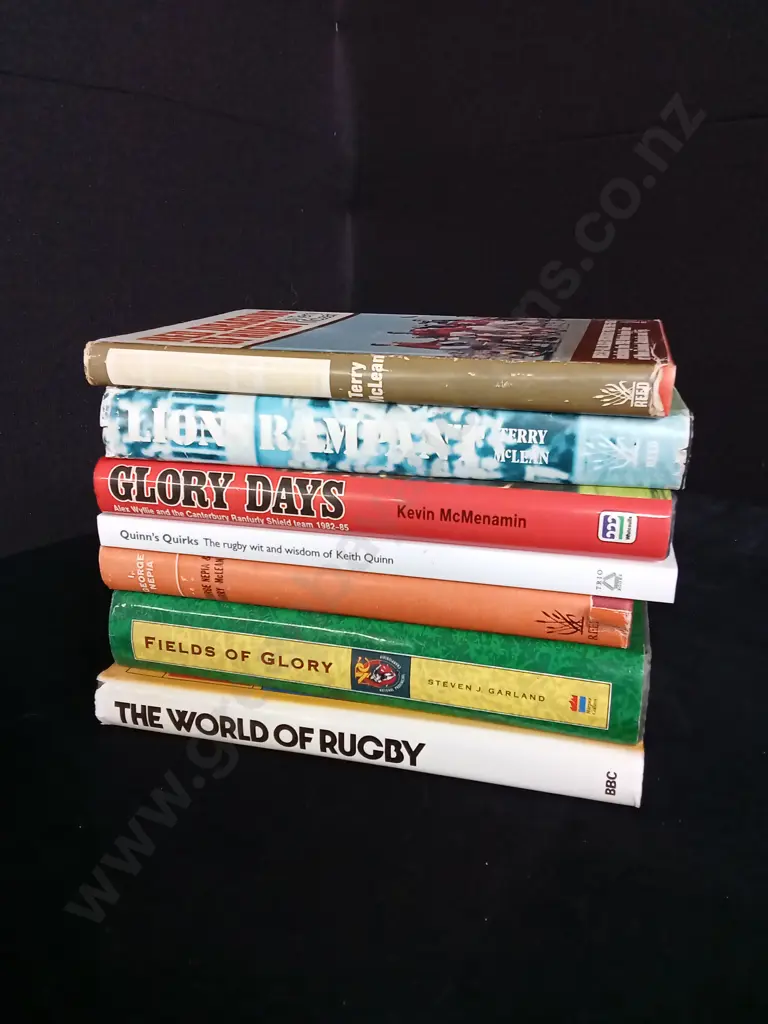7 ASSORTED RUGBY BOOKS Image 1++