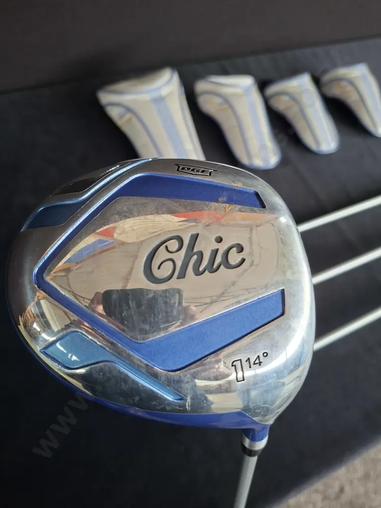 PGF "CHIC" LADIES RIGHT HANDED GOLF CLUB SET - GRAPHITE SHAFT IN BAG PLUS WOMENS GOLF SHOES Image 1++