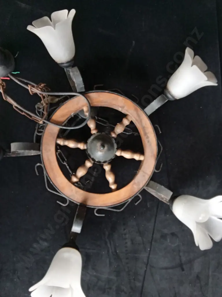 WOODEN CHANDELIER Image 1++