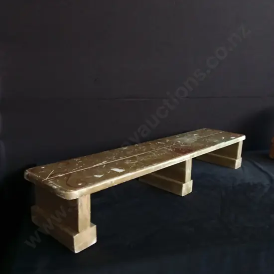 WOODEN LOW BENCH/SHELF 99CM L X 15CM H